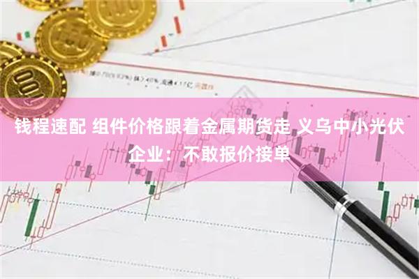 钱程速配 组件价格跟着金属期货走 义乌中小光伏企业：不敢报价接单